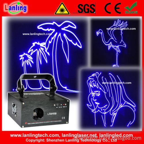Hot Blue SD Card Animation Club Lighting Lasers